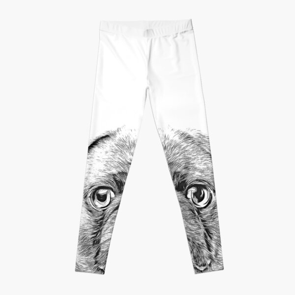 Pug Dog Sketch Leggings