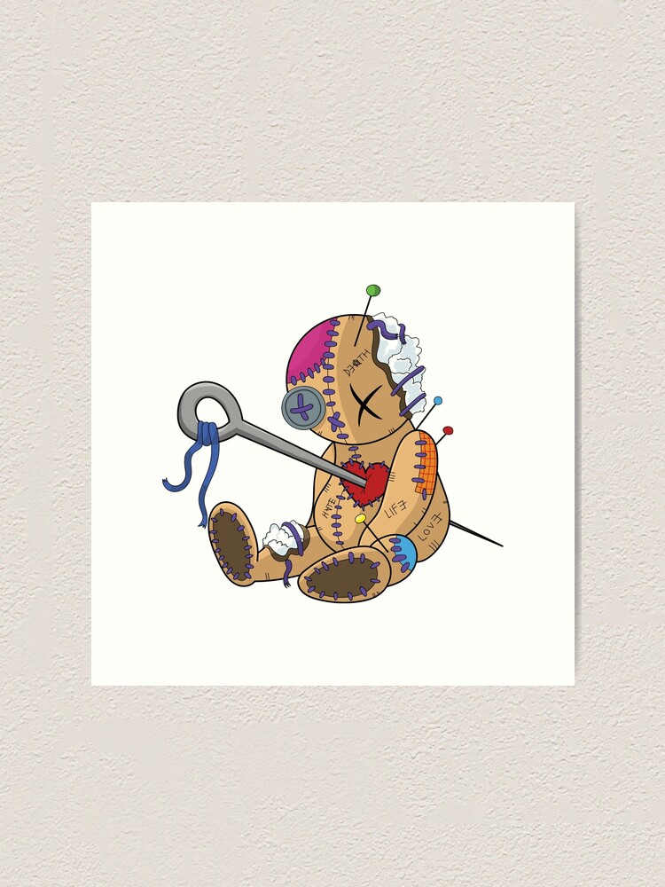 Wounded Voodoo Doll Art Print By Spilu Redbubble