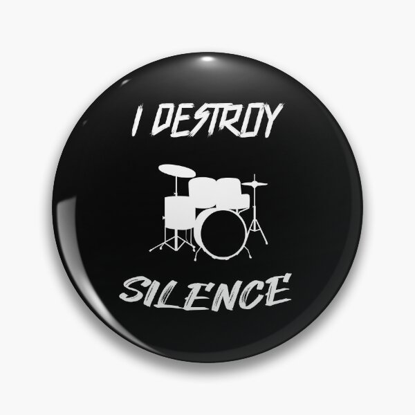 Item preview, I DESTROY SILENCEI  funny gift  idea ,  drummer gift  funy drum birthday gift  designed and sold by yassiny.