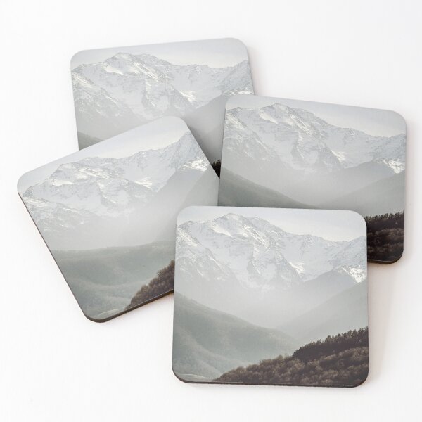 Item preview, Snow Capped Pyrenees Mountains - Misty Nordic Landscape Photography designed and sold by Dan Shachar.