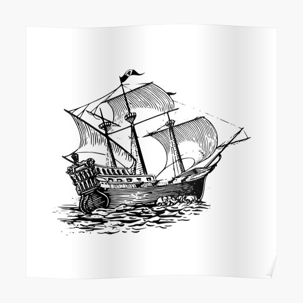 Galleon Ship Poster