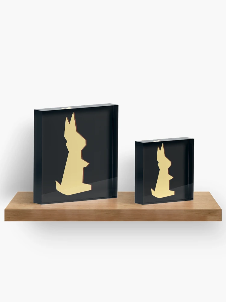 Thumbnail 3 of 5, Acrylic Block, Little Rabbit - Origami designed and sold by Patternsonly.