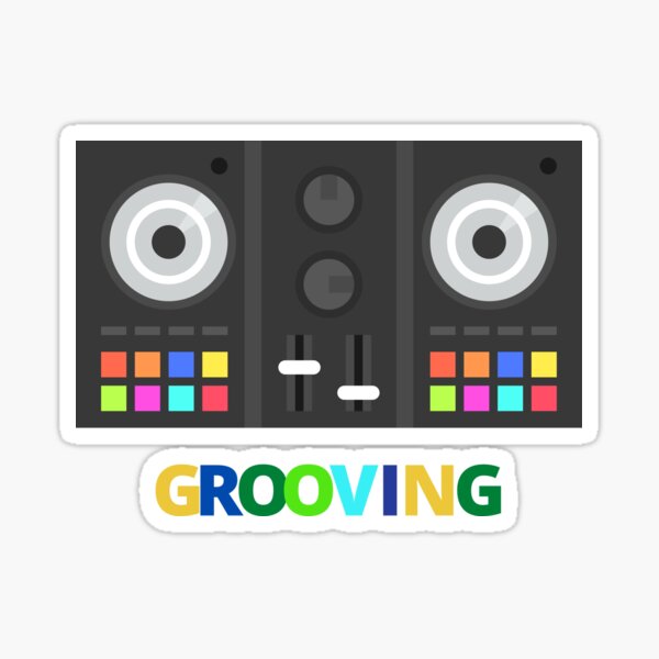 "Grooving to the beat " Sticker by MEEMArtStudio Redbubble