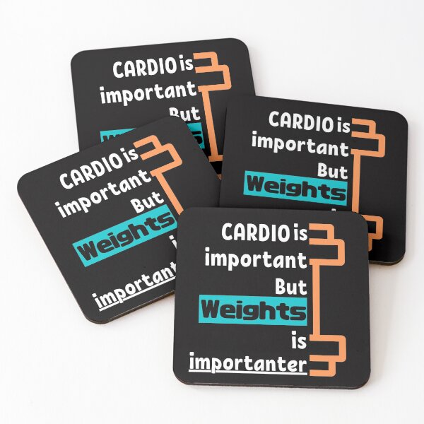 Item preview, CARDIO is important But Weights is importanter designed and sold by CreativTEES !.