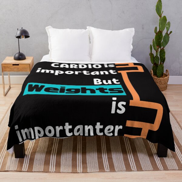 Item preview, CARDIO is important But Weights is importanter designed and sold by CreativTEES !.