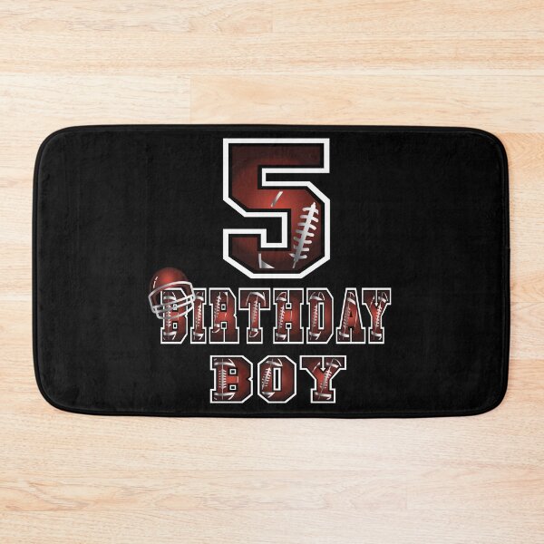 Item preview, 5th Birthday Boy 5 Years Old Football Lover Theme Party graphic designed and sold by Grabitees.