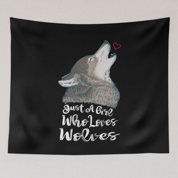 Item preview, Just A Girl Who Loves Wolves designed and sold by Aminepop.