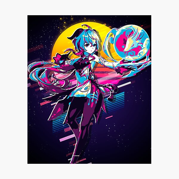 Genshin Impact - Ganyu *80s retro* Photographic Print