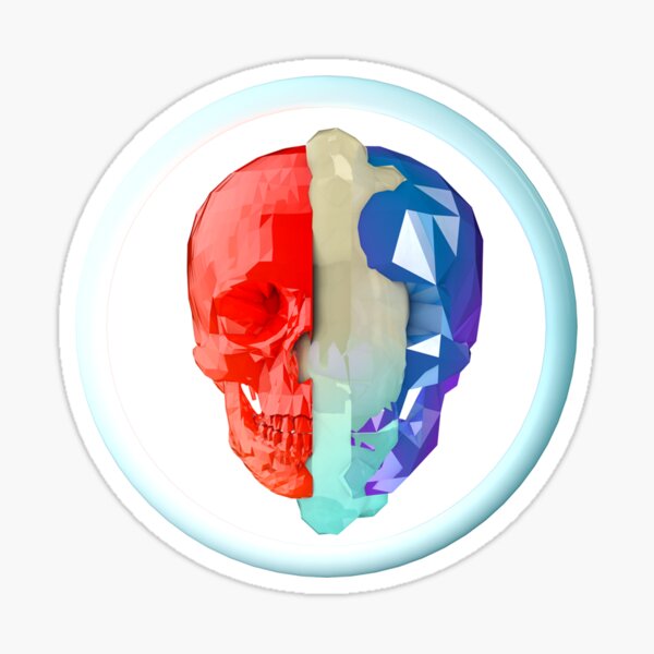 Split Skull Sticker