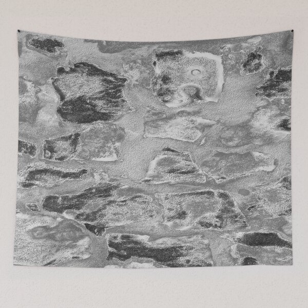 Item preview, Rustic silver stone wall designed and sold by SulkaCreative.