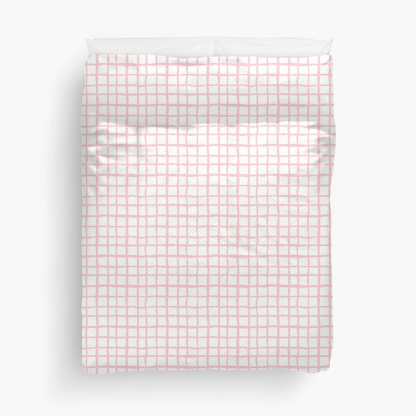 Pantone rose quartz color grid modern painting pattern print map art streets new work city Duvet Cover