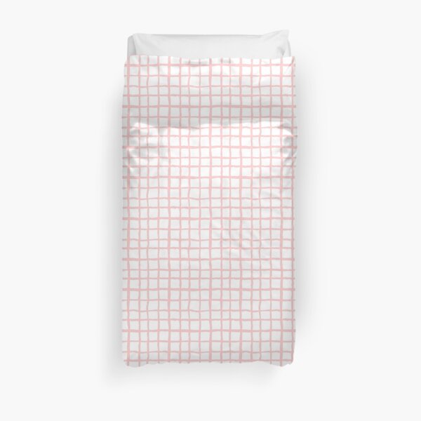 Pantone rose quartz color grid modern painting pattern print map art streets new work city Duvet Cover