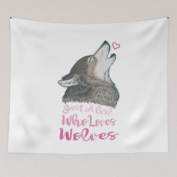 Item preview, Just A Girl Who Loves Wolves designed and sold by Aminepop.