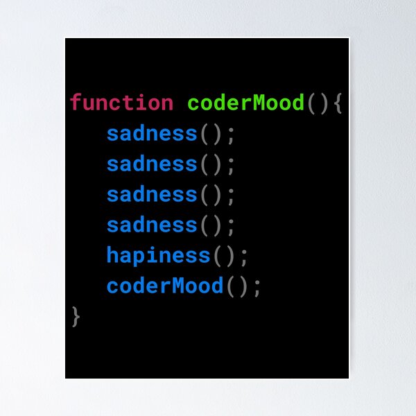 Artikel-Vorschau von Coder Mood Rekursion, designt und verkauft von GearHead Designs.