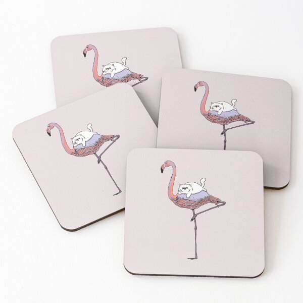 Artikelvorschau, Flamingo und Perserkatze entworfen und verkauft von Huebucket.