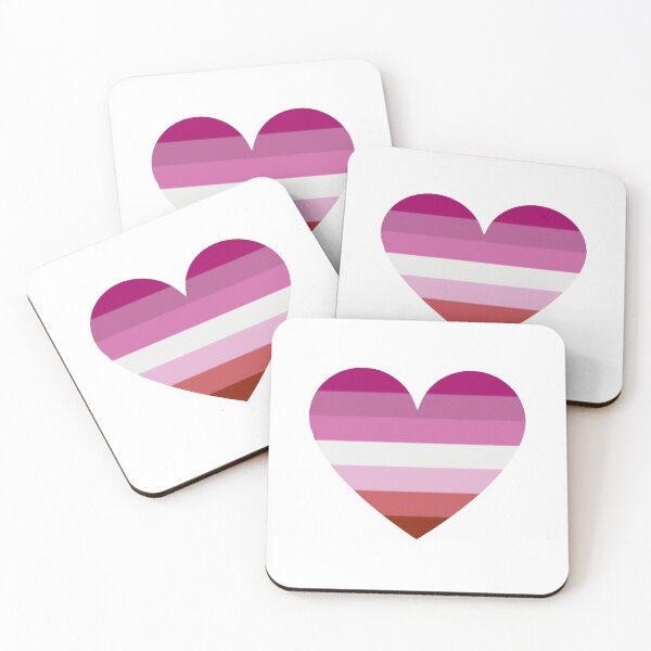 Item preview, Pride Flag Heart - Lesbian Pride - White Background designed and sold by thesassypanda.