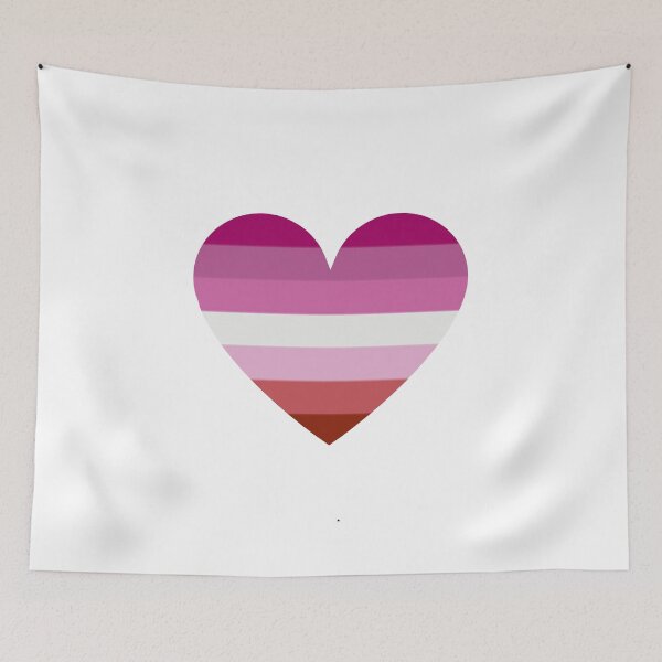 Item preview, Pride Flag Heart - Lesbian Pride - White Background designed and sold by thesassypanda.