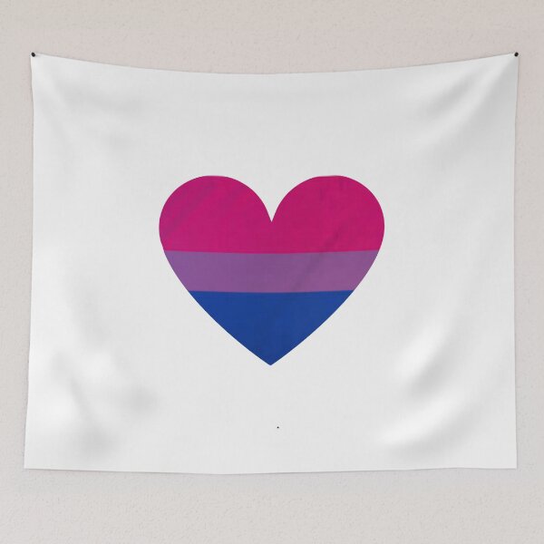 Item preview, Pride Flag Heart - Bisexual Pride - White Background designed and sold by thesassypanda.