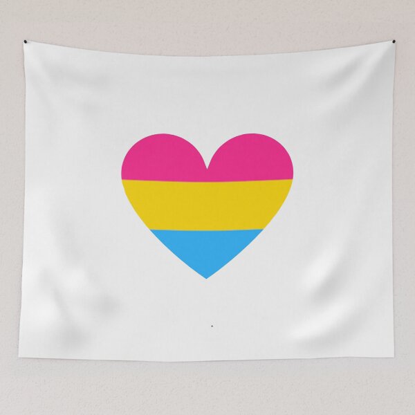 Item preview, Pride Flag Heart - Pansexual Pride - White Background designed and sold by thesassypanda.