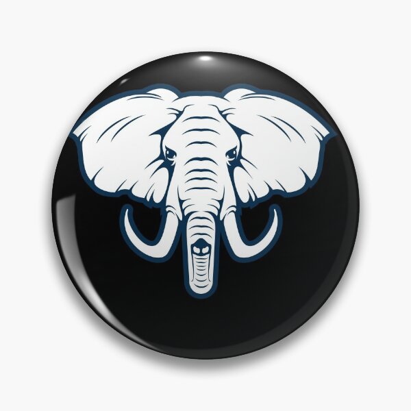 Item preview, Black and white Elephant Head designed and sold by chark70.