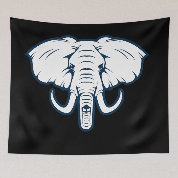 Item preview, Black and white Elephant Head designed and sold by chark70.
