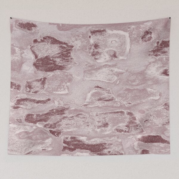 Item preview, Rustic platinum pink stone wall designed and sold by SulkaCreative.