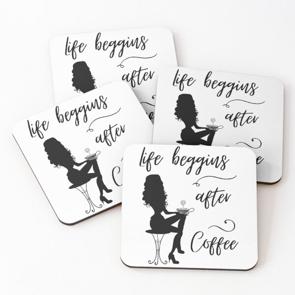 Item preview, Life beggins after coffee designed and sold by Coffee &  Fashion.
