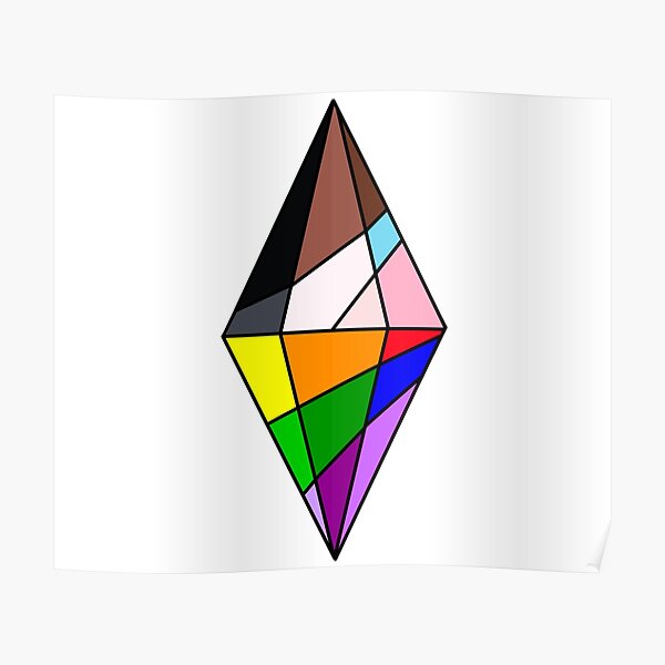 Sims 4 Pride Plumbob Poster For Sale By Taliahb Redbubble