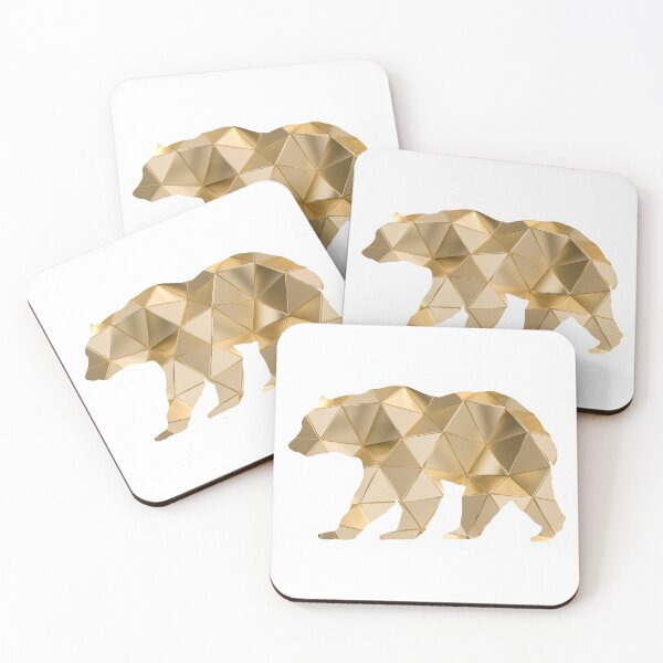 Item preview, Geometric Golden Bear designed and sold by amersoliman.