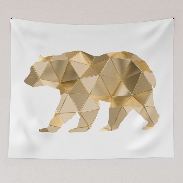 Item preview, Geometric Golden Bear designed and sold by amersoliman.