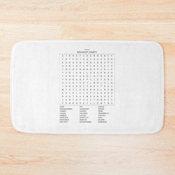Item preview, Word Search Puzzle:  Boundary County, Idaho designed and sold by Bryan Spellman.
