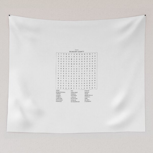Item preview, Word Search Puzzle:  Boundary County, Idaho designed and sold by Bryan Spellman.
