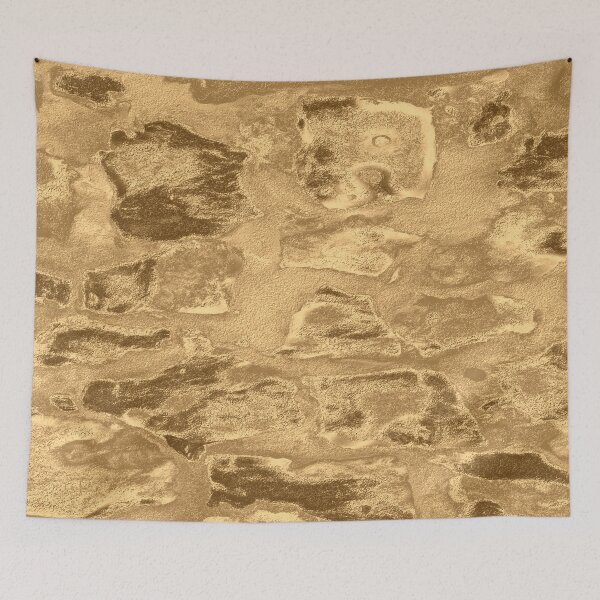 Item preview, Rustic platinum gold stone wall designed and sold by SulkaCreative.