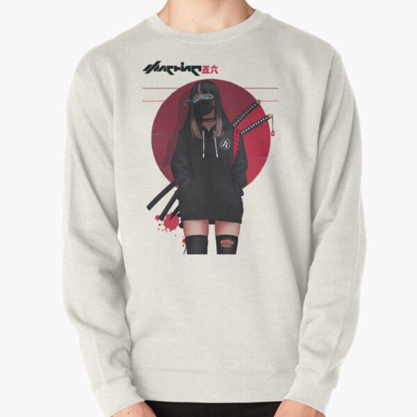 Urban Japanese Cyberpunk Girl Vaporwave Style Pullover Sweatshirt