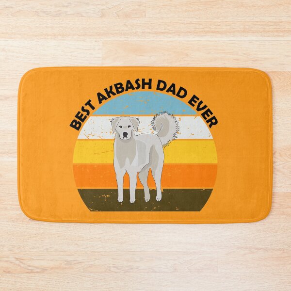 Item preview,  Best akbash dog dad ever vintage orange retro dark text, cute puppy designed and sold by SGS-.