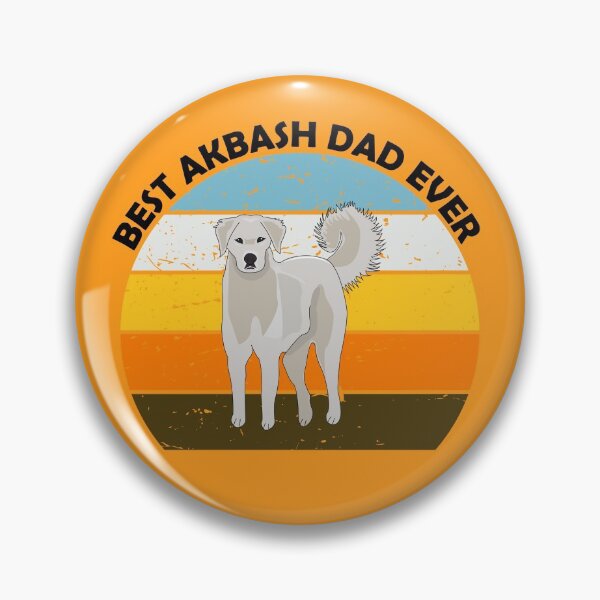 Item preview,  Best akbash dog dad ever vintage orange retro dark text, cute puppy designed and sold by SGS-.