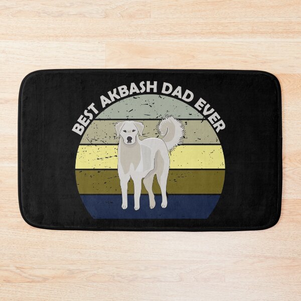 Item preview, Best akbash dog dad ever vintage dark green retro light  text, cute puppy designed and sold by SGS-.