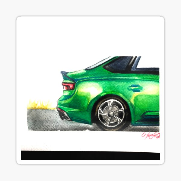 Audi Sport Autocollant Voiture Autocollant Vinyle Rouge Autocollants Course 100 mm Racing Rally
