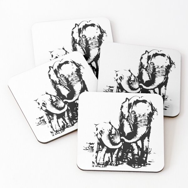 Item preview, Mama Elephant with Baby Elephant Calf designed and sold by malibumanhattan.