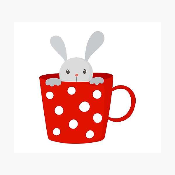 Bunny in cup Photographic Print
