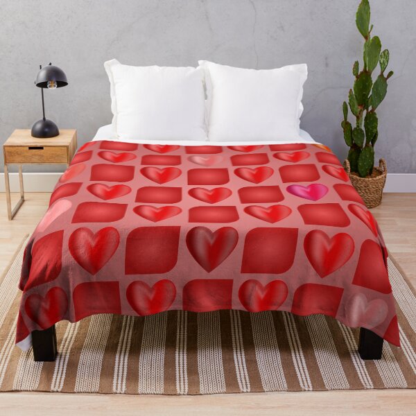 Item preview, Checkered pink background with hearts designed and sold by Iryna Pakhomova.