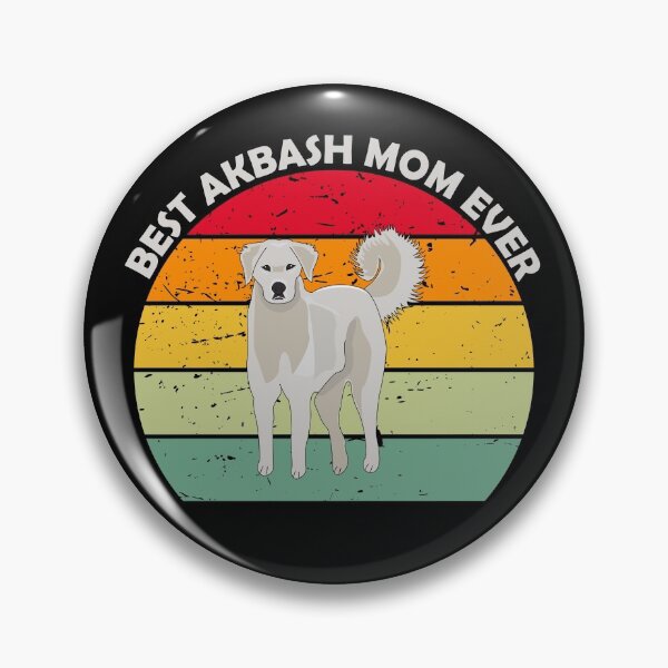 Item preview,  Best akbash dog mom mammy mum  ever vintage red retro light  text, cute puppy designed and sold by SGS-.