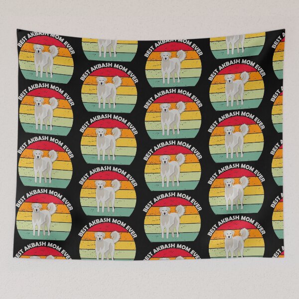 Item preview,  Best akbash dog mom mammy mum  ever vintage red retro light  text, cute puppy designed and sold by SGS-.