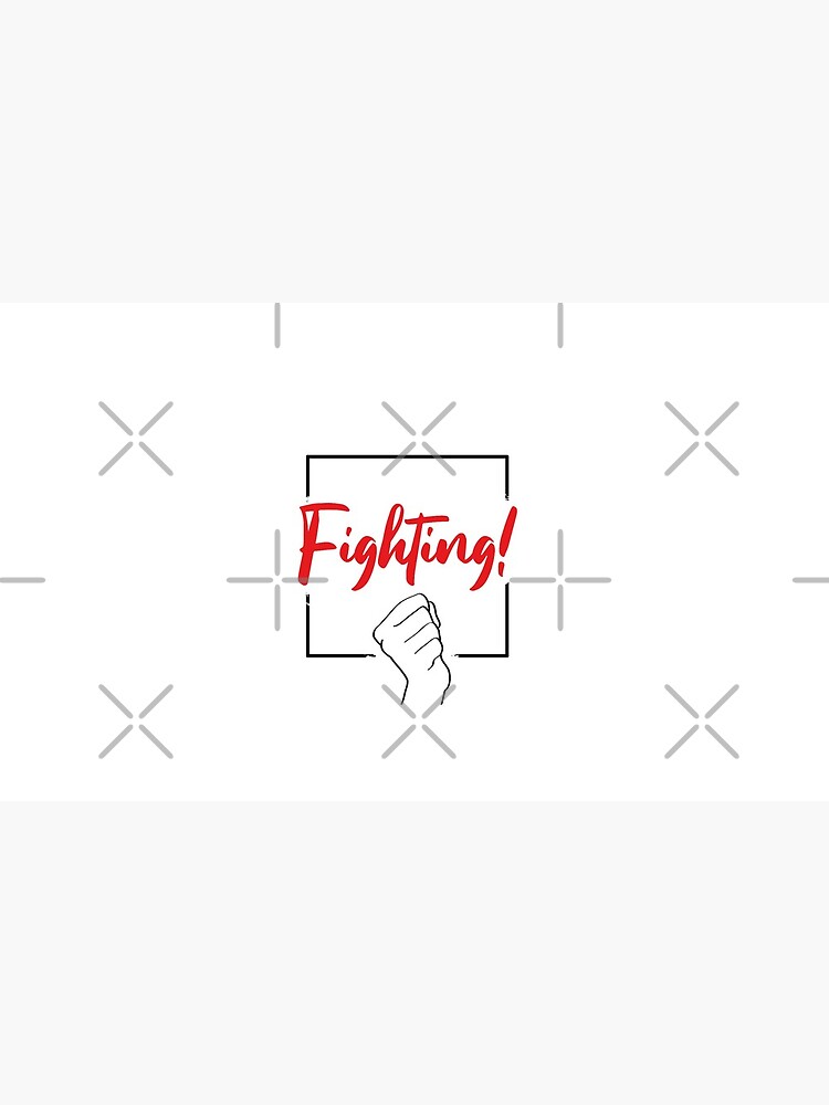 Fighting Hwaiting Korean Saying Fist Strong Power Korean Culture Sticker  for Sale by ibeargifts