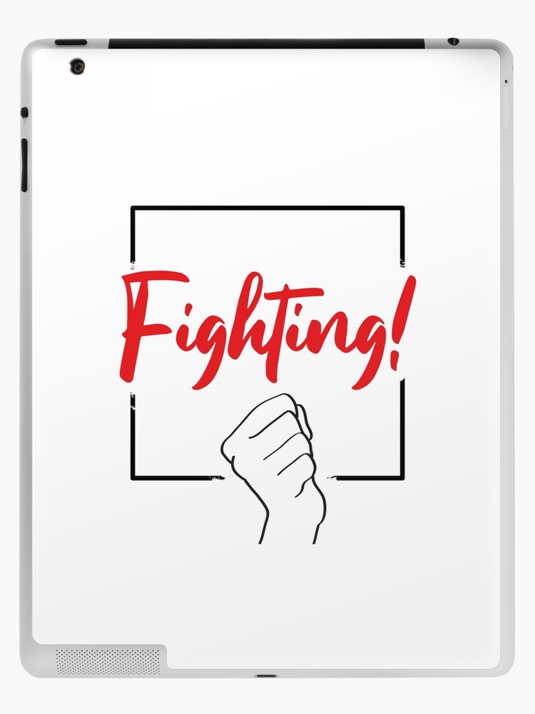 Red Fighting Hwaiting Korean Saying Fist Strong Power Korean Culture  Script Sticker for Sale by ibeargifts