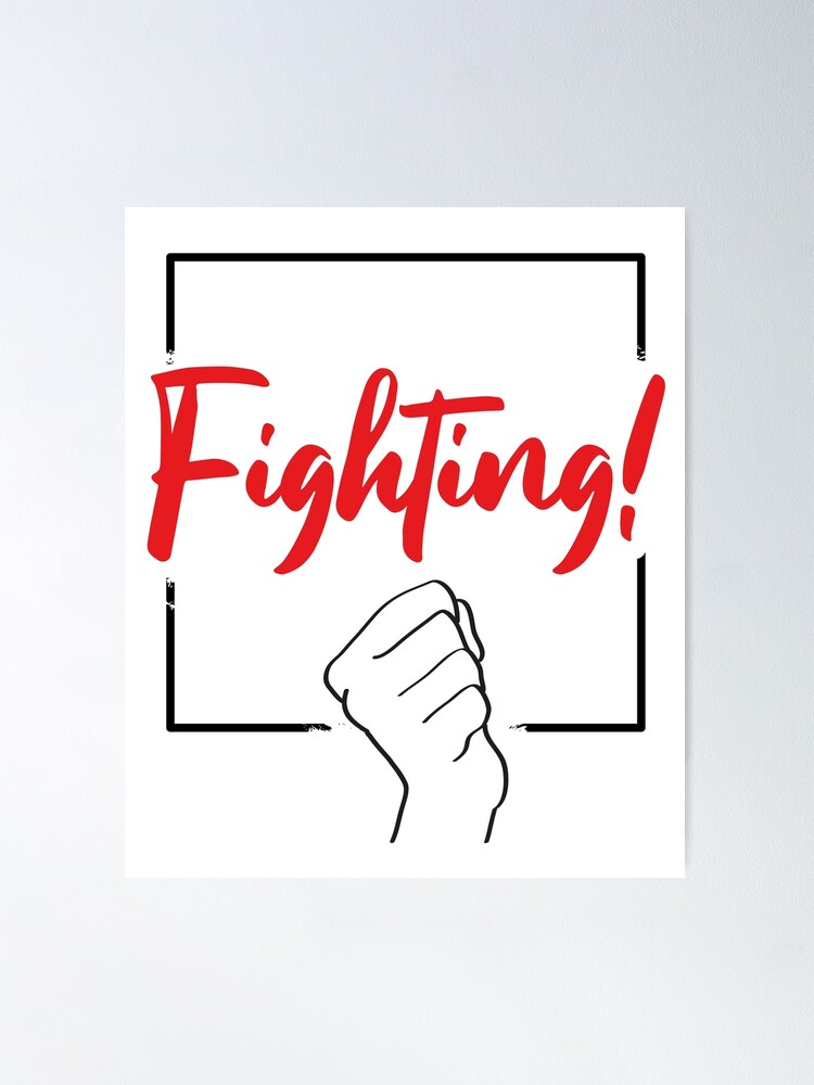 Fighting Hwaiting Korean Saying Fist Strong Power Korean Culture Sticker  for Sale by ibeargifts