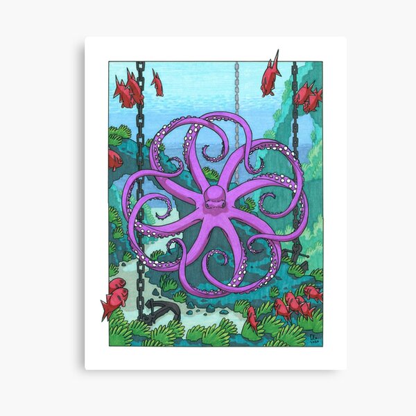 Hypnotic Octopus near Arch Canvas Print
