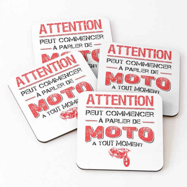 Item preview, Attention, can talk about Moto at any time - Message humor motard designed and sold by rubislys.
