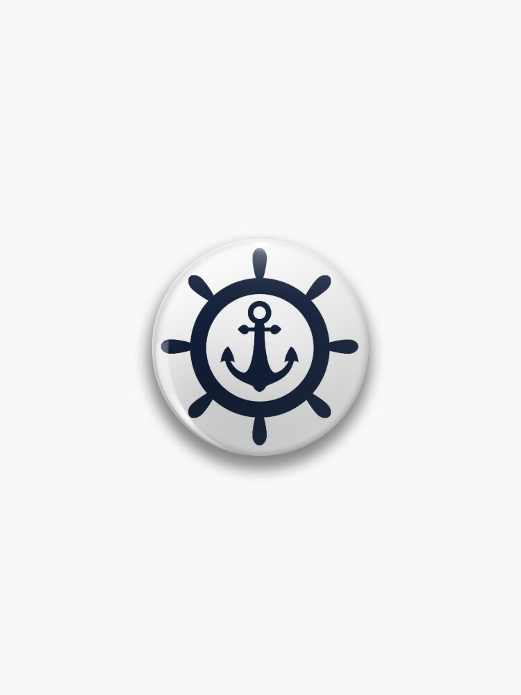Nautical Anchor in Ship Wheel | Pin