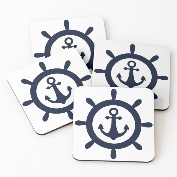 Item preview, Nautical Anchor in Ship Wheel designed and sold by HasCreations.